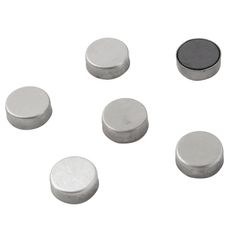 Lot de 6 magnets inox D 2cm