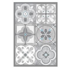 Lot de 6 stickers carreaux de ciment 15x15cm