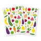 Lot de 64 gommettes fruits et légumes