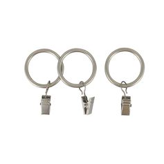 Lot de 8 anneaux à pince argentés D 20mm