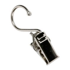 Lot de 8 anneaux à pince argentés en S