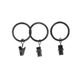 Lot de 8 anneaux à pince noir argent D 20mm