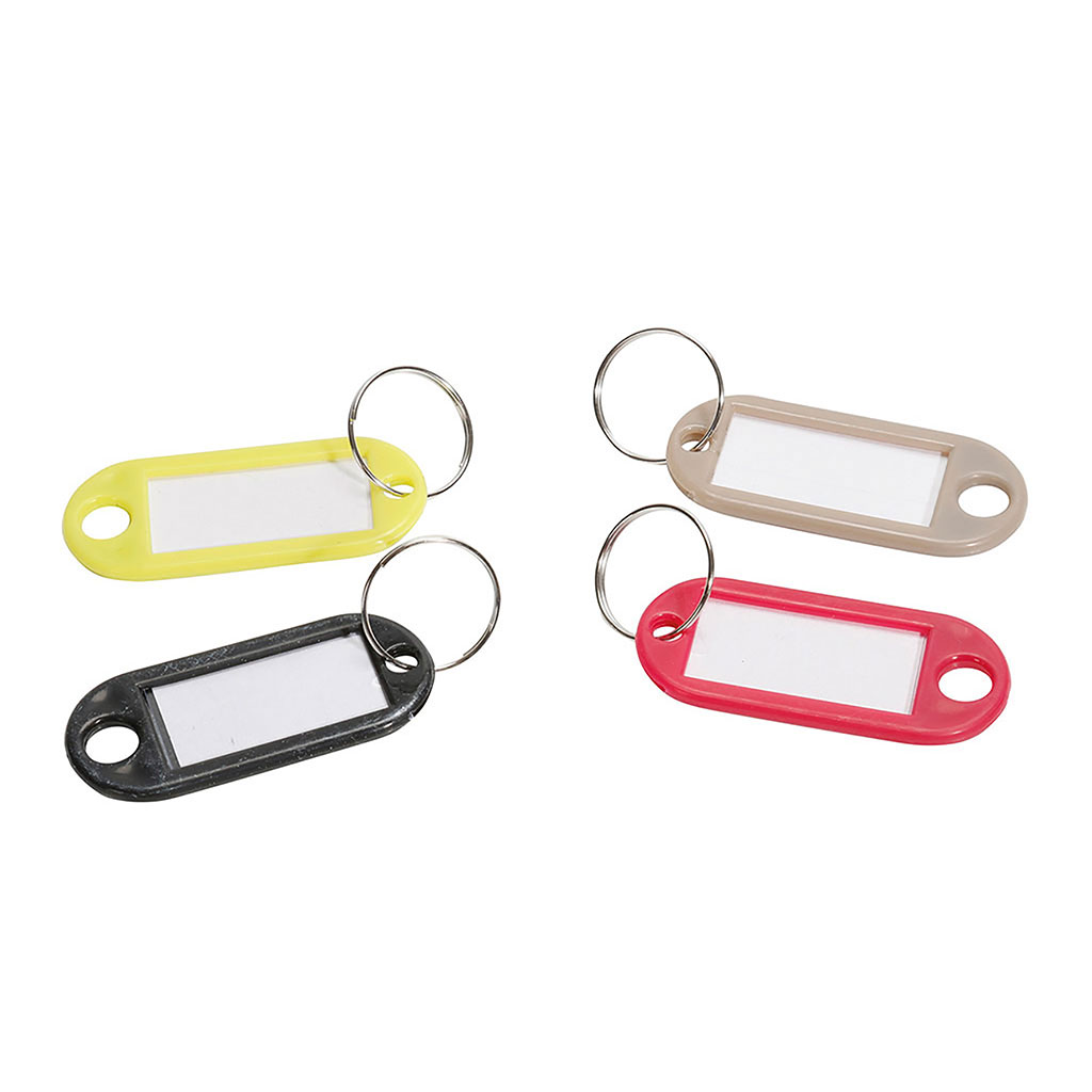 Lot de 8 porte clés étiquettes colorés