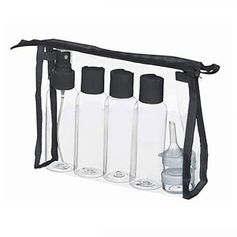 Lot de 8 flacons de voyage plastique
