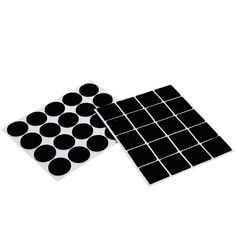 Lot de 80 patins adhésifs ronds et carrés feutrine noir 28mm