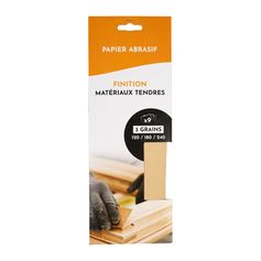 Lot de 9 feuilles papiers abrasifs finition