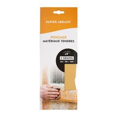 Lot de 9 feuilles papiers abrasifs ponçage