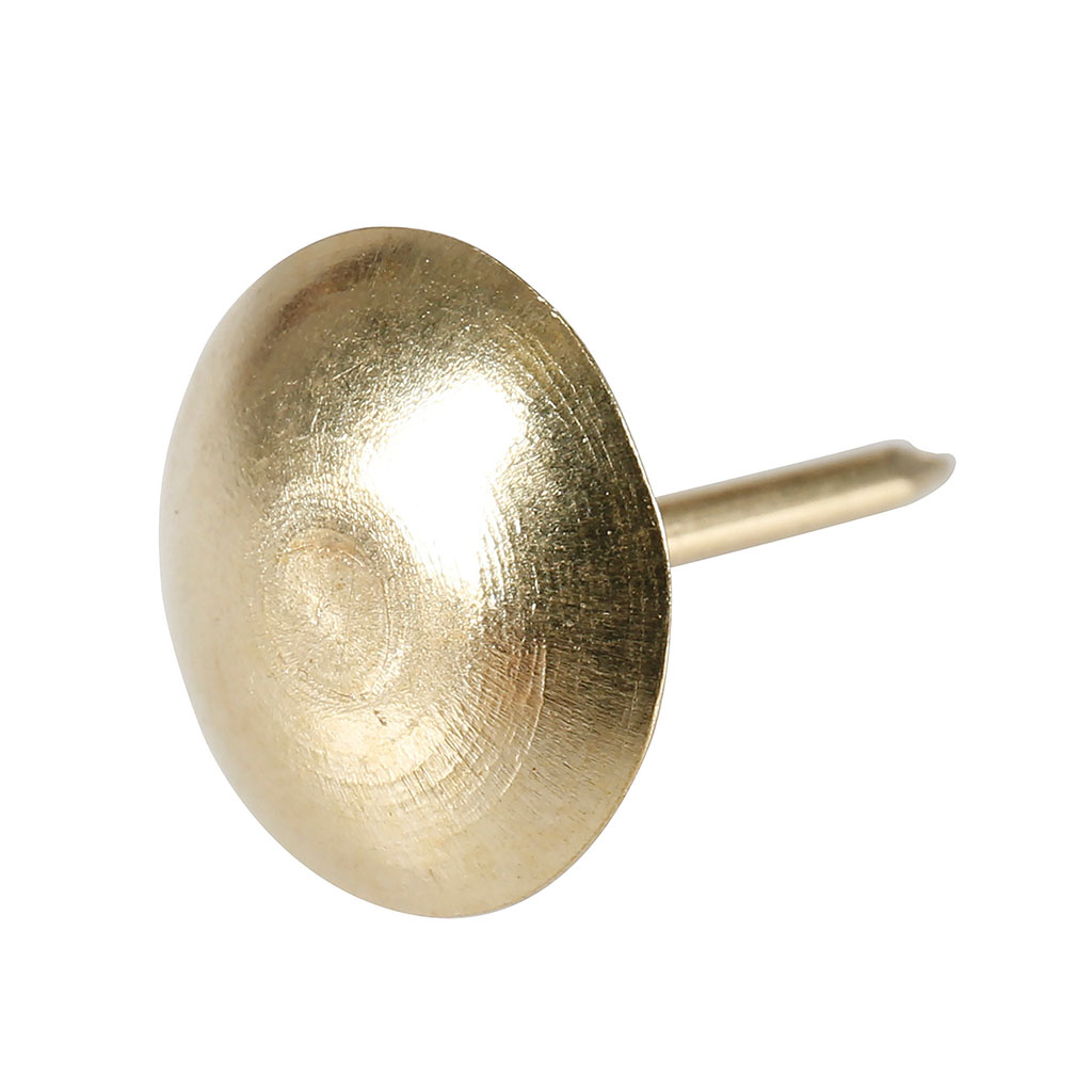 Lot de 90 clous à tapisserie acier doré 10mm