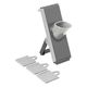 Mandoline multi découpe à piston plastique gris 9.5x15x26.5cm