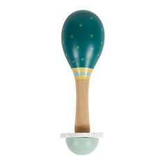 Maracas bois motif dinosaure
