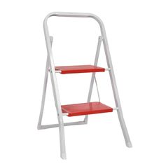 Marchepied 2 niveaux rouge 47x81cm