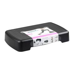 Marche step d'aérobic réglable noir 44.5x8x26.5cm