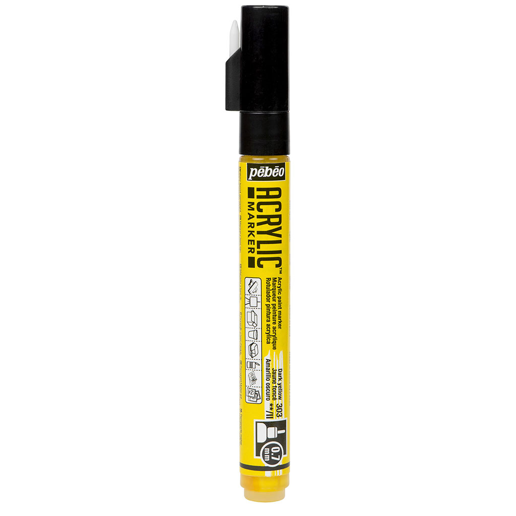 Marqueur peinture acrylique jaune foncé 0.7mm