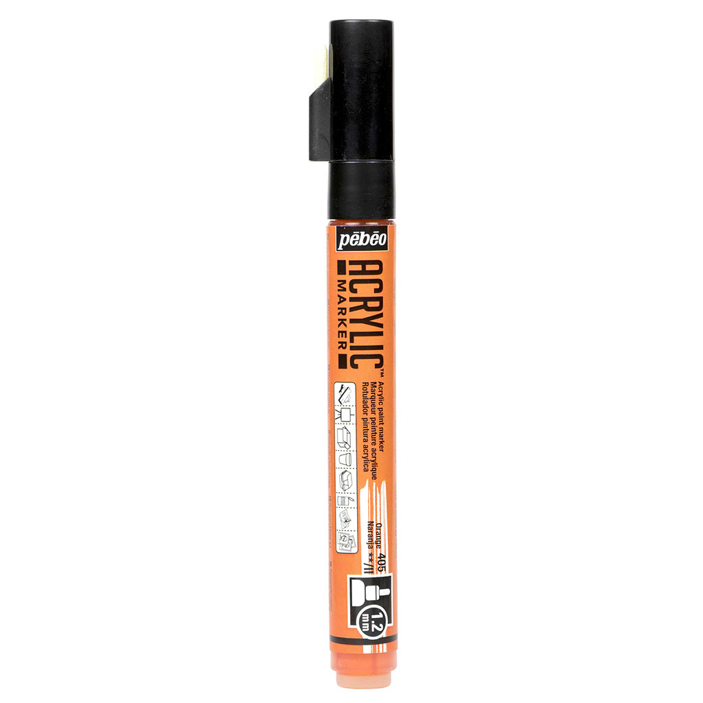 Marqueur peinture acrylique orange 1.2mm