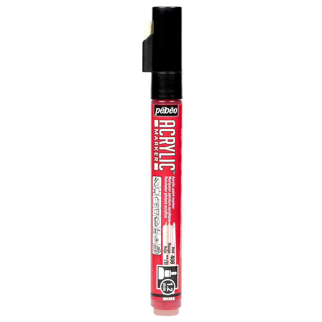 Marqueur peinture acrylique rouge 1.2mm