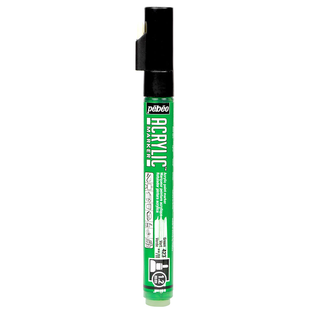 Marqueur peinture acrylique vert 1.2mm