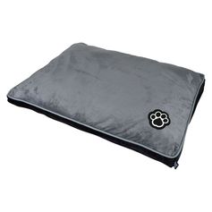 Matelas PATCHY rectangulaire pour chien polyester gris et noir 100x70cm