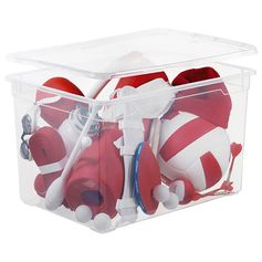 Maxi boite de rangement plastique transparent 55x31.5x37.5cm