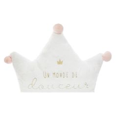Maxi coussin princesse forme couronne 80x60cm