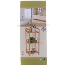 Meuble 3 étagères bambou 30x75x30cm