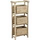 Meuble de rangement 3 paniers bambou 40.5x92.5x23cm