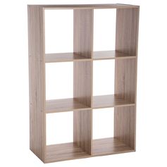Meuble de rangement Mix'n Modul 6 casiers bois naturel 67.5x100.5x32cm
