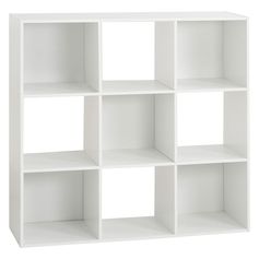 Meuble de rangement Mix'n Modul 9 cases bois blanc 100.5x100.5x32cm