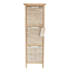 Meuble de rangement PAULOW 3 tiroirs et motifs blancs H 77cm