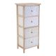 Meuble de rangement paulownia 4 tiroirs bois naturel 37.5x48x27.5cm