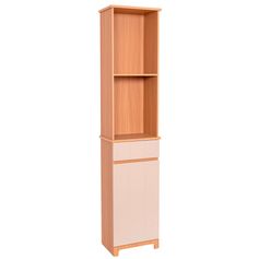 Meuble de salle de bain colonne RIVOLI bois clair et beige 38x174.5x26cm