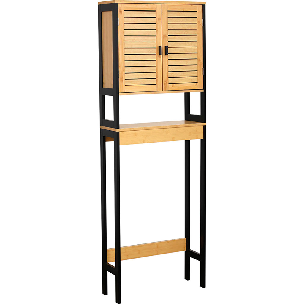 Meuble dessus wc CEBU 2 portes 1 étagère 60x173x21.5cm  Centrakor