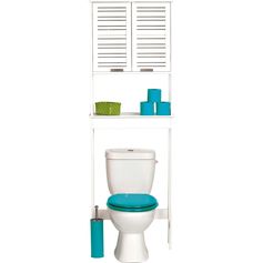 Meuble dessus wc MIAMI avec rangements 63x179x23cm  Centrakor