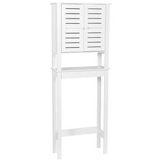 Meuble dessus wc SANTO 2 portes blanc 63x173x23cm