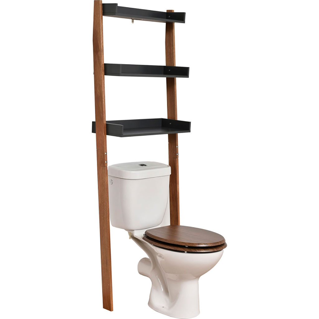 Meuble dessus wc ACACIA 3 étagères 66x166.5x22.5cm  Centrakor