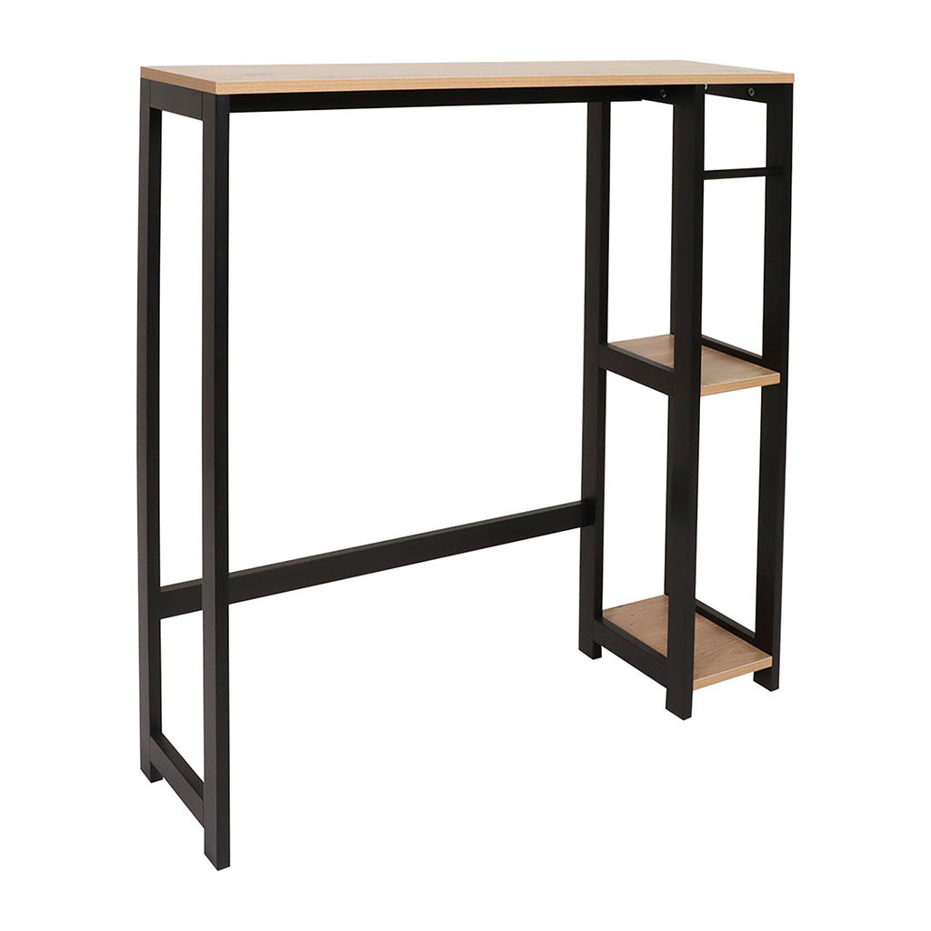 Meuble WC BERGEN 2 étagères noir 79x95x23cm