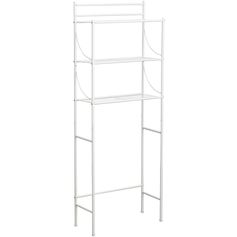 Meuble WC métal 3 tablettes blanc 59x156x25cm