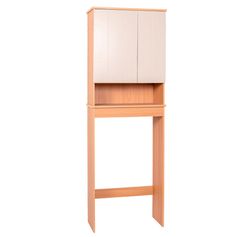 Meuble WC RIVOLI bois clair et beige 63x179x23cm