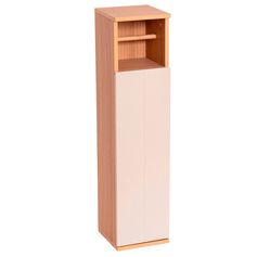 Meuble WC RIVOLI réserve et dérouleur de papier bois clair et beige 18x75x18cm