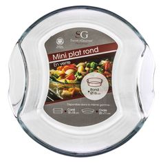 Mini plat rond four verre D 16cm