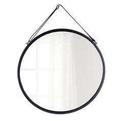 Miroir a suspendre noir D38cm