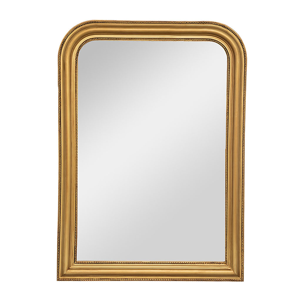Miroir ADELE rectangulaire arrondi couleur or 74x104cm