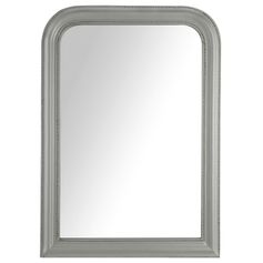 Miroir arrondi bois gris 74x104cm - ATMOSPHERA