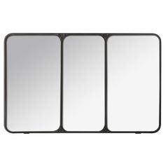 Miroir atelier en métal noir 45x70cm - ATMOSPHERA