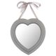 Miroir cœur à suspendre avec ruban 27x27cm