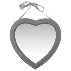 Miroir cœur à suspendre avec ruban 40x40cm