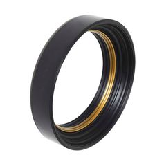 Miroir CONVEXE rond noir et doré D 40.5cm