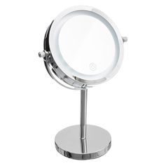 Miroir grossissant LED sur pied H 29.5cm