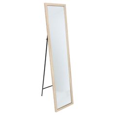 Miroir psyché sur pied inclinable bois naturel 35x155cm