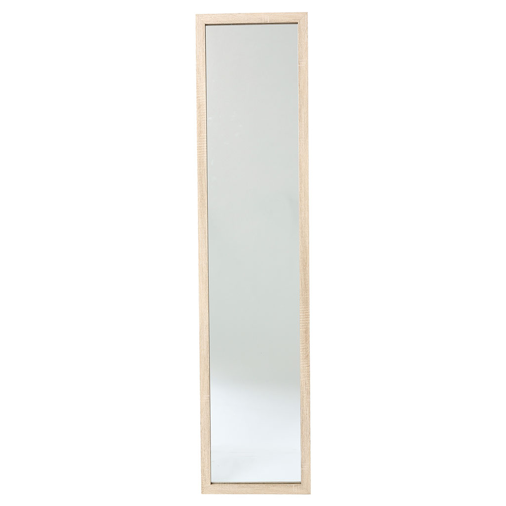 COSTWAY Miroir sur pied, Psyché Miroir Autoportant Rectangulaire 155 x 37 cm, Style Scandinave