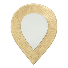 Miroir ROMY en métal martelé doré L 15xH 20cm